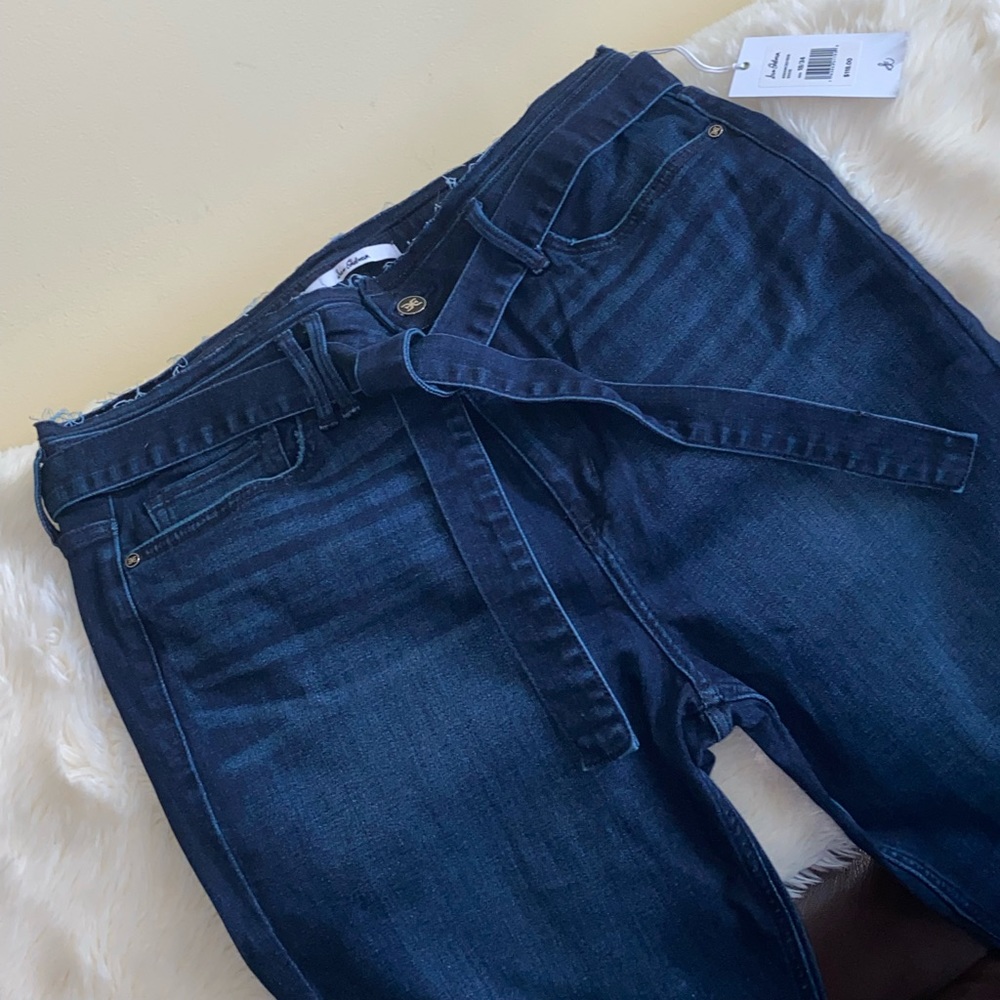 Sam Edelman The Stiletto High Waist Skinny Ankle Jeans with Tie Belt 34 - Picture 4 of 11